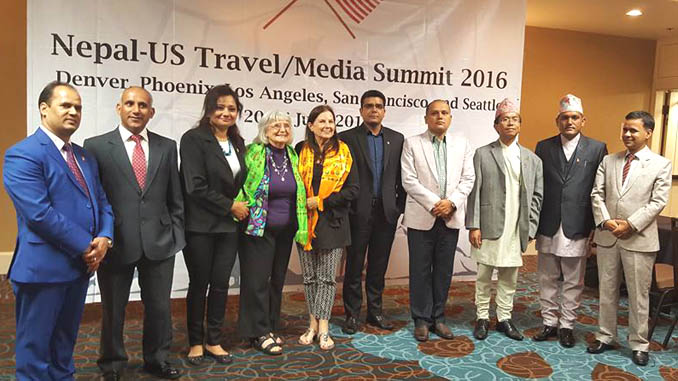 Posing for group photograph during US sales mission. Pictures: From FB of Biplab Paudel.